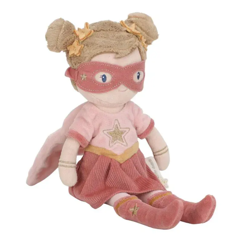 Bambola morbida Supereroe Rosa 35cm | Little Dutch