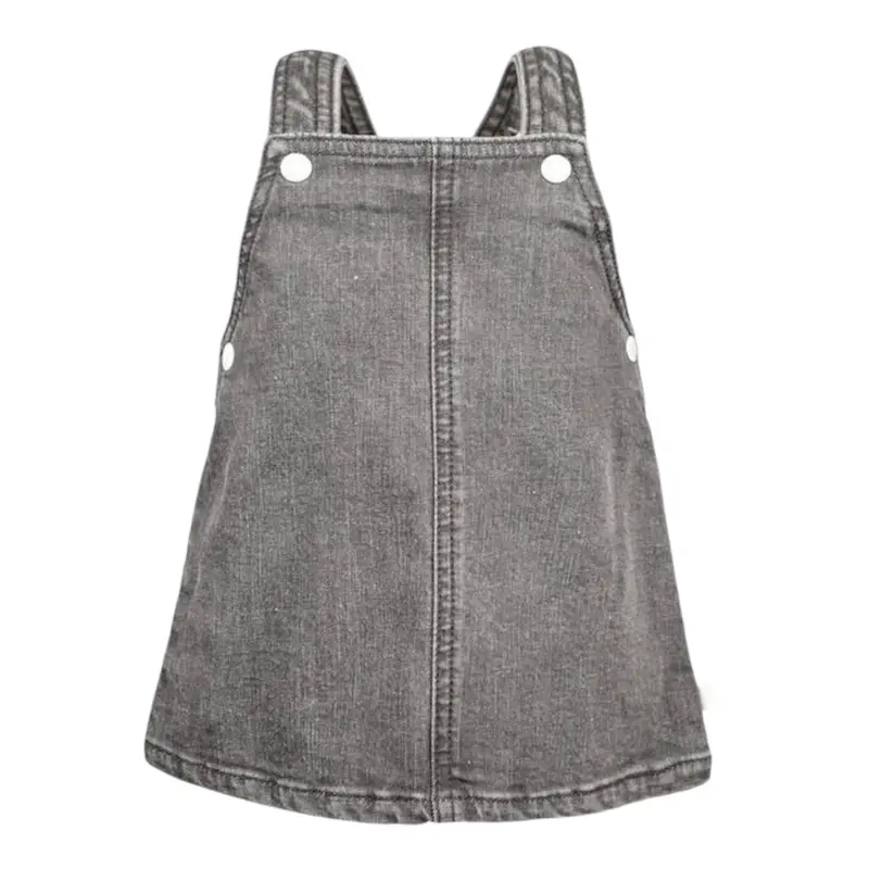 Bamboom+Babies Abito Salopette In Denim tinta unita Grigio per Neonata