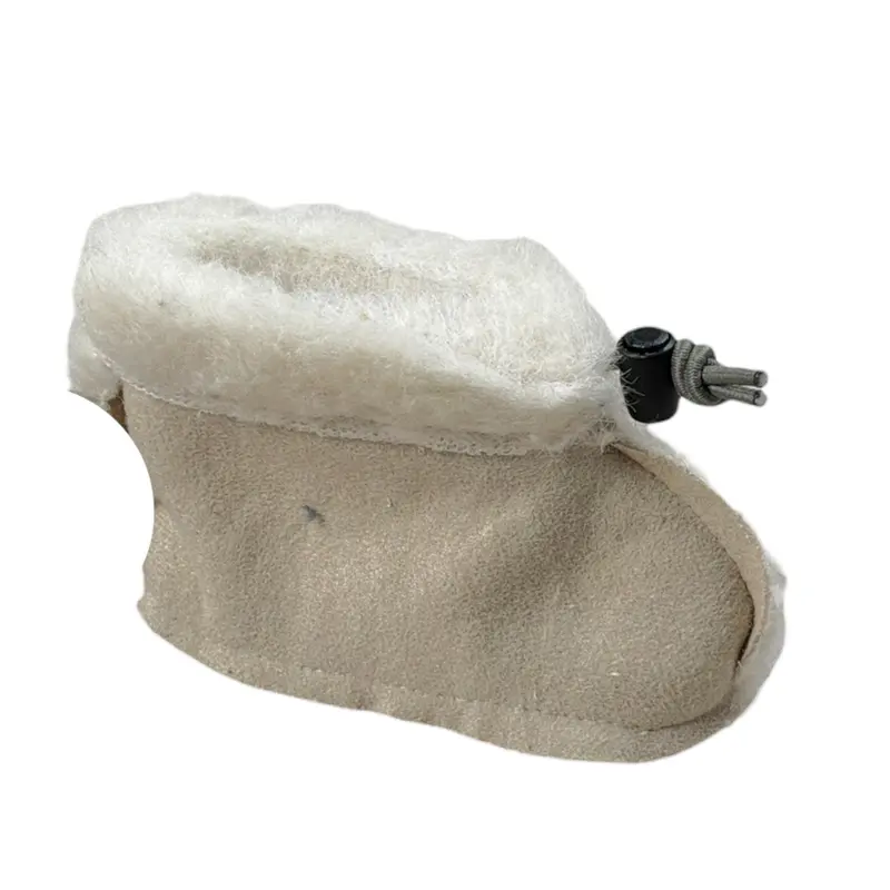 Bamboom+Babies Babbucce tinta unita Modello Teddy Beige per Neonata