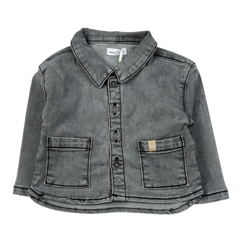 Bamboom+Babies Camicia In Denim tinta unita Grigio per Neonata