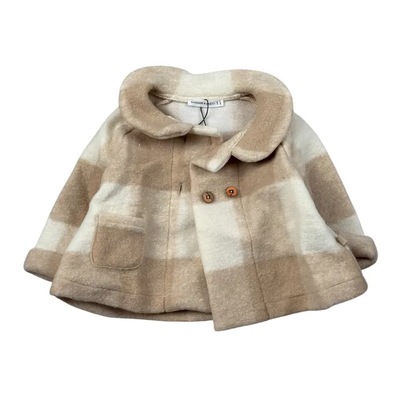 Bamboom+Babies Cappotto Bicolore con Bottoni Beige per Neonato