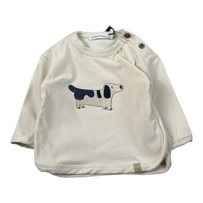 Bamboom+Babies Felpa tinta unita con Stampa Beige per Neonato