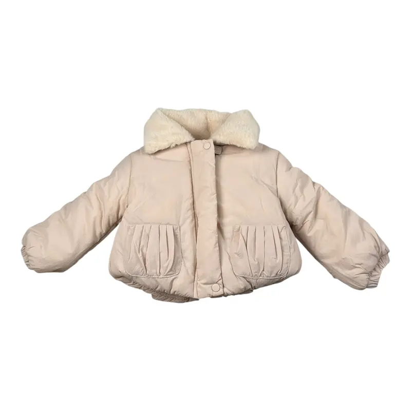 Bamboom+Babies Giubbino tinta unita con Zip Rosa per Neonata