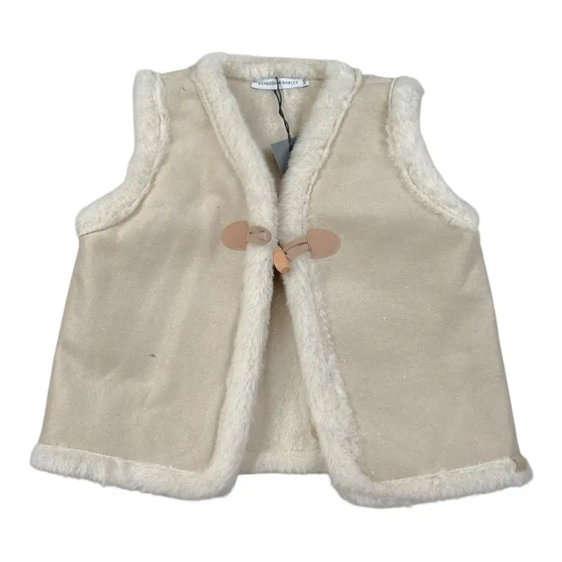 Bamboom+Babies Giubbino tinta unita Smanicato Beige per Bambino