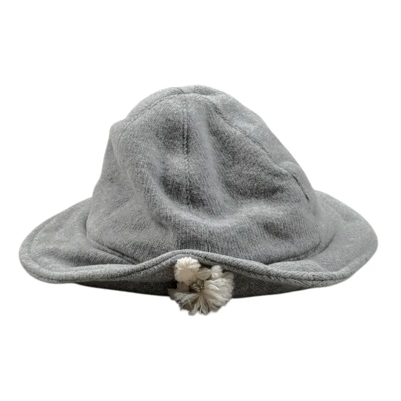 Barcellino Cappello tinta unita con Applicazione Grigio per Neonata