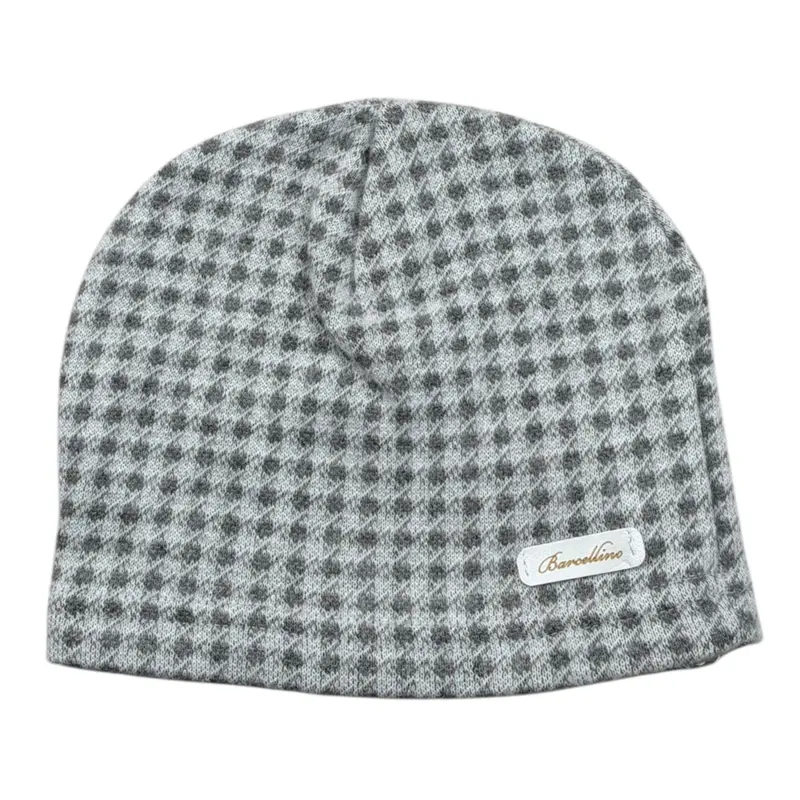 Barcellino Cappello tinta unita con Microfantasia Grigio per Neonato
