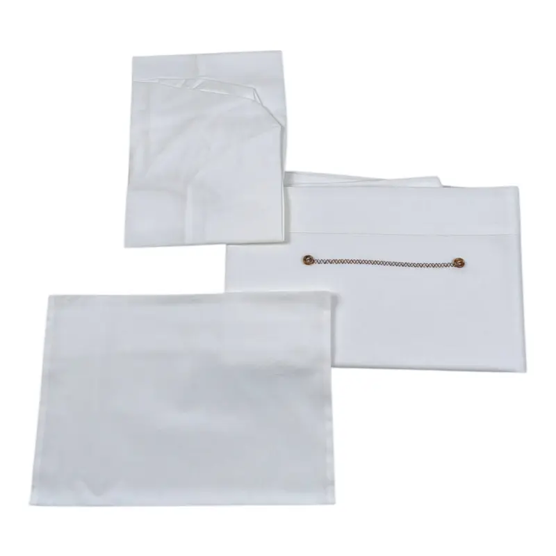 Barcellino Set Lenzuola 3Pz tinta unita con Stampa Bianco per Neonato