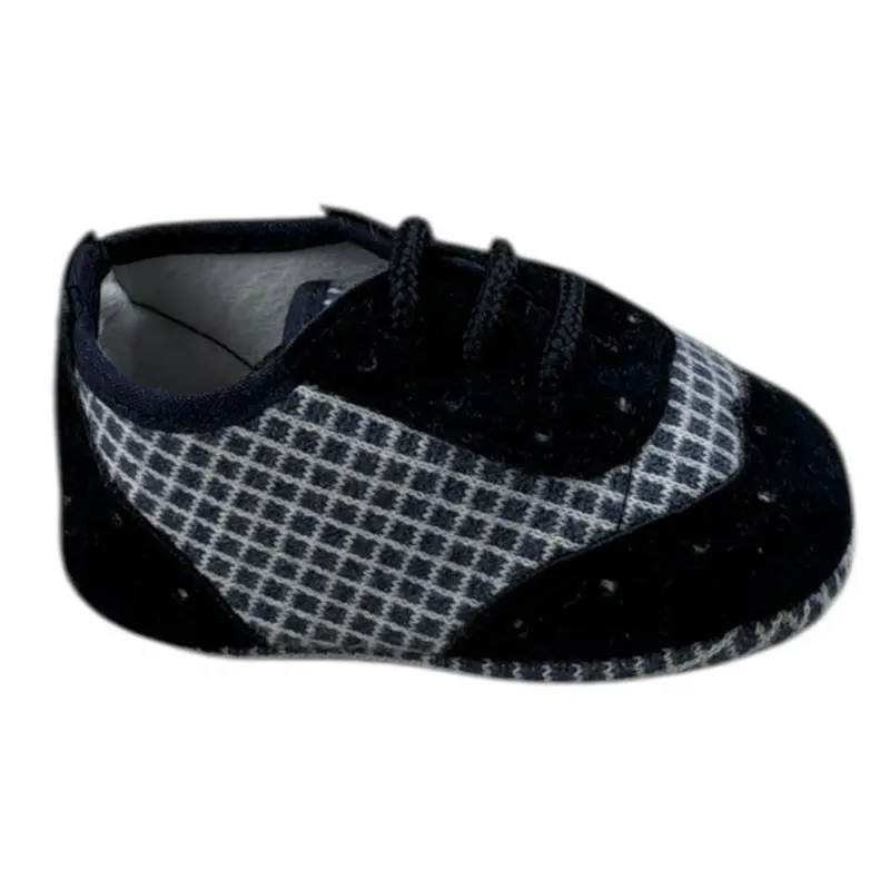 Barcellino Sneakers tinta unita con Lacci Blu per Neonato
