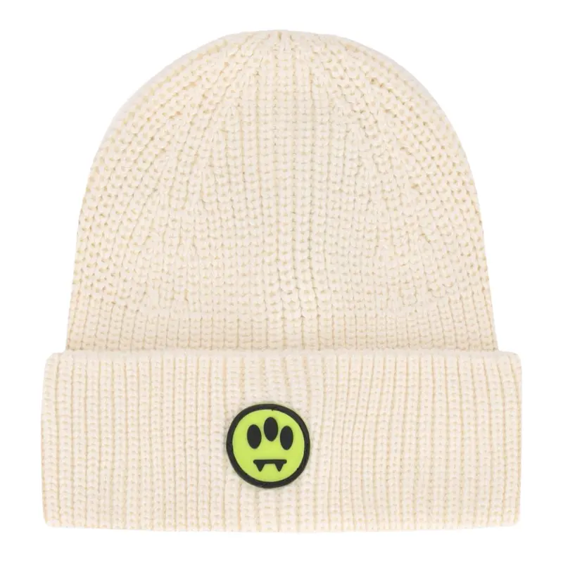 Barrow Kids Cappello tinta unita con Logo Panna per Bambina