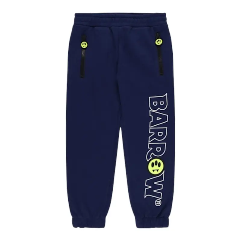 Barrow Kids Pantalone Modello Tuta tinta unita con Logo Blu per Bambino