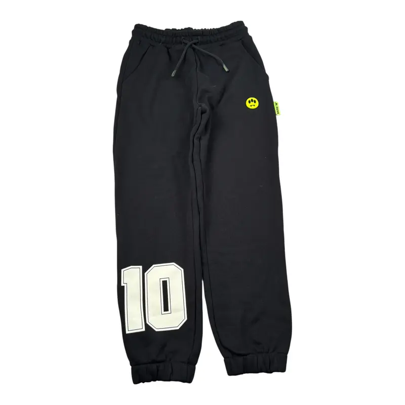 Barrow Kids Pantalone Modello Tuta tinta unita con Logo Nero per Bambino