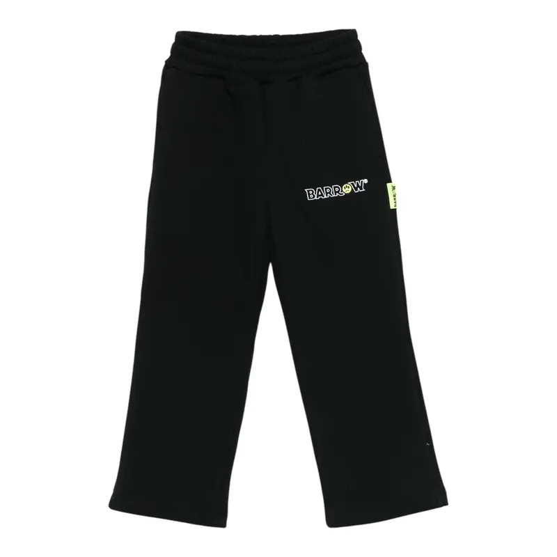 Barrow Kids Pantalone Tuta tinta unita con Logo Nero per Bambino