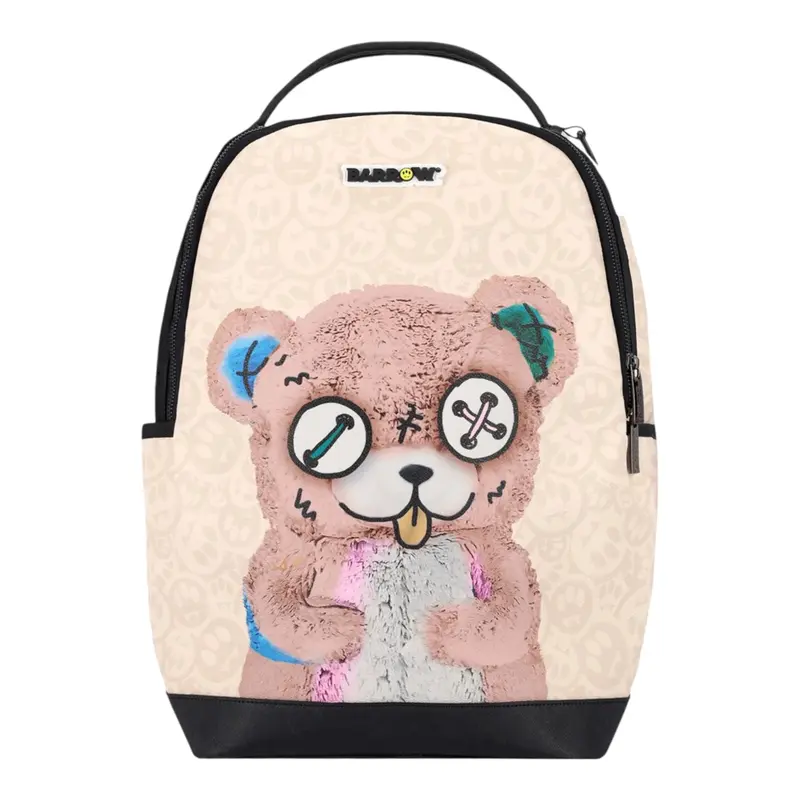 Barrow Kids Zaino tinta unita con Stampa Beige per Bambino