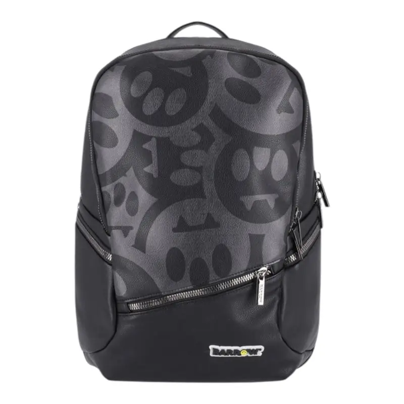 Barrow Kids Zaino tinta unita con Stampa Nero per Bambino