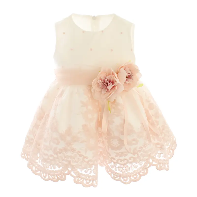 Battesimo Bambina cipria con scarpe coordinate
