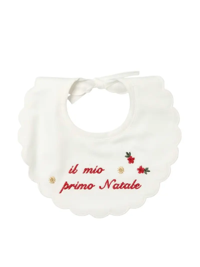 Bavaglino per neonata Marlù Couture natalizio