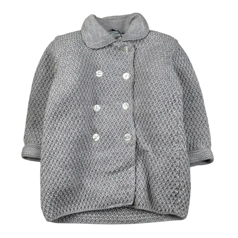 Bebe' Di Almy Cardigan tinta unita con Bottoni Grigio per Neonato