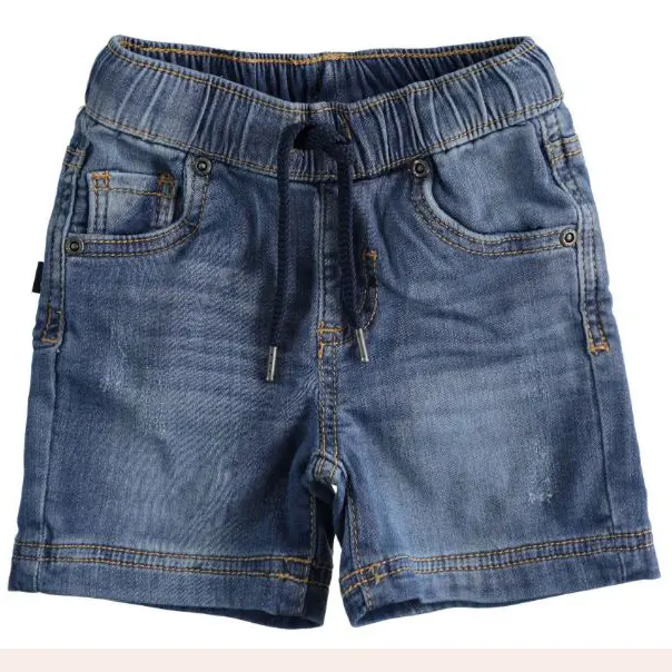 Bermuda bambino in jeans con laccetto