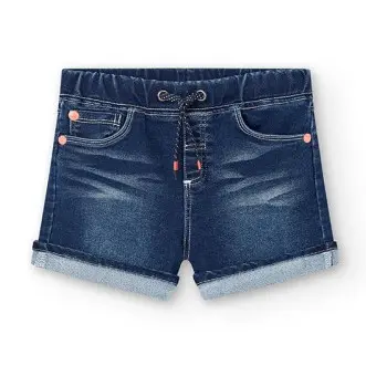 Bermuda bambino in jeans slavata