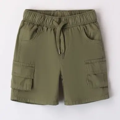 Bermuda bambino verde con tasconi