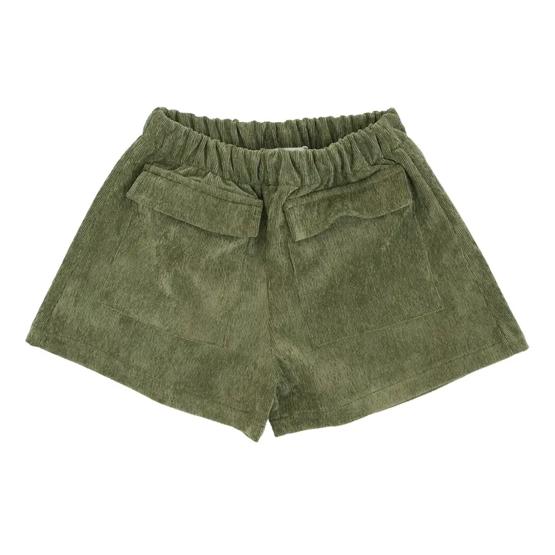 BERMUDA VELLUTO MILLE RIGHE CON TASCHE