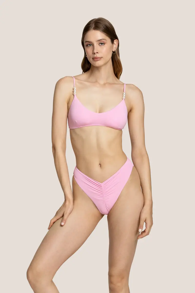 BIKINI ROSA CON TOP SCOLLATO E SLIP A V 4GIVENESS
