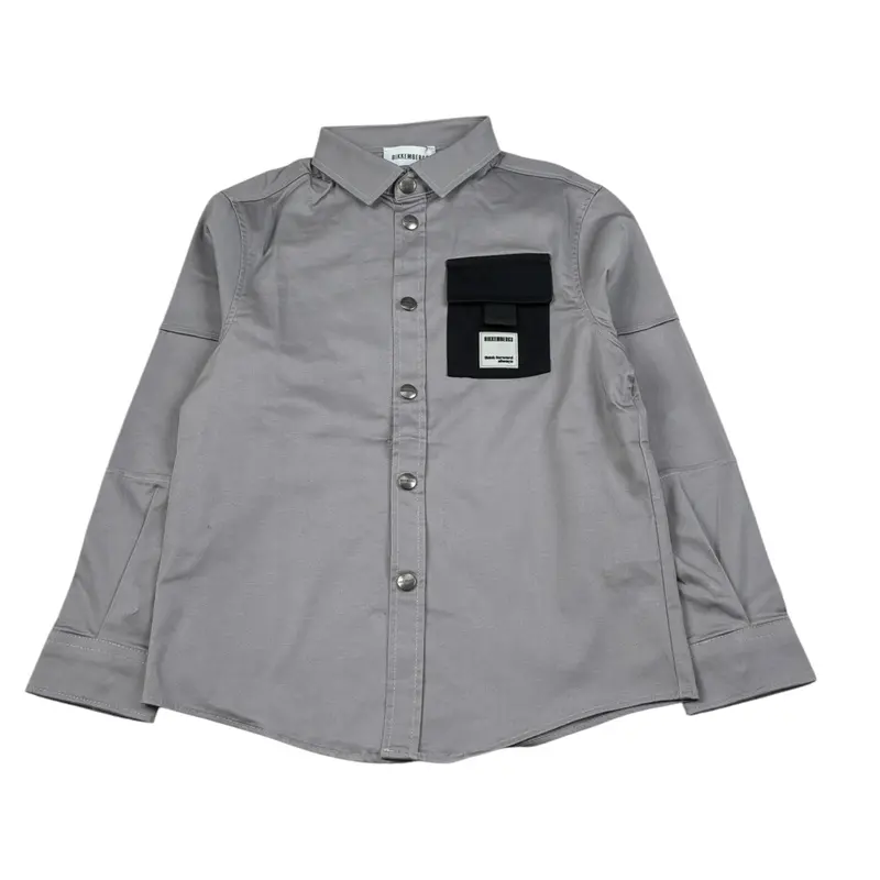 Bikkembergs Camicia Manica Lunga tinta unita Grigio per Bambino
