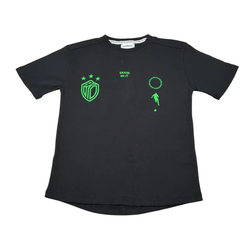 Bikkembergs Completo 2 Pezzi T-Shirt-Bermuda Nero per Bambino