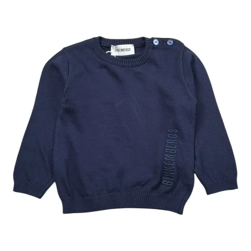 Bikkembergs Maglia tinta unita con Stampa Blu per Neonato