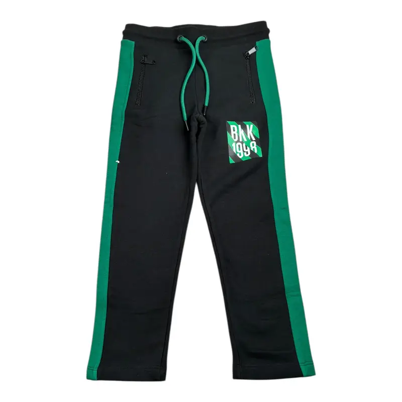 Bikkembergs Pantalone Modello Tuta con Profili In Contrasto Nero per Bambino