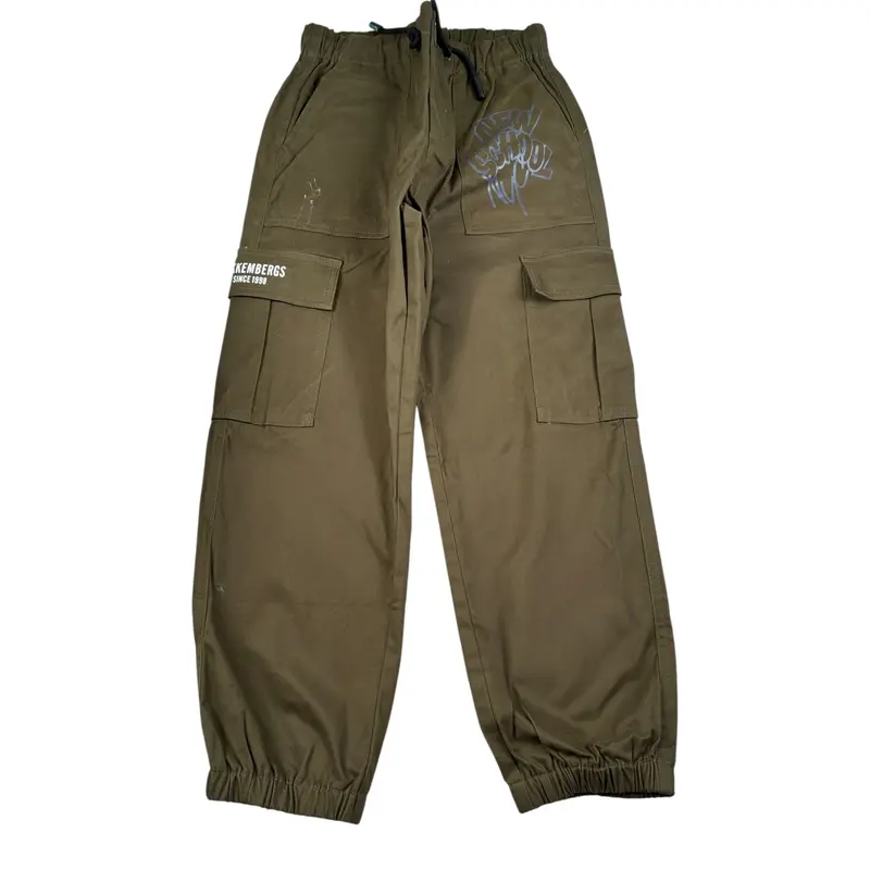 Bikkembergs Pantalone tinta unita con Elastico In Vita Verde per Bambino