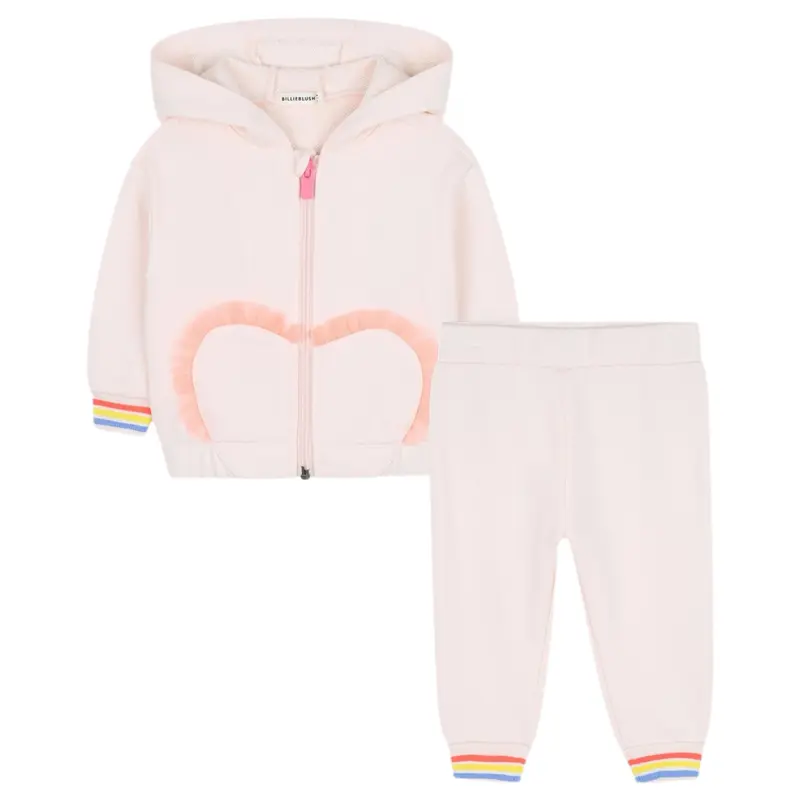 Billieblush Completo 2 Pezzi Felpa-Pantalone tinta unita Rosa per Neonata