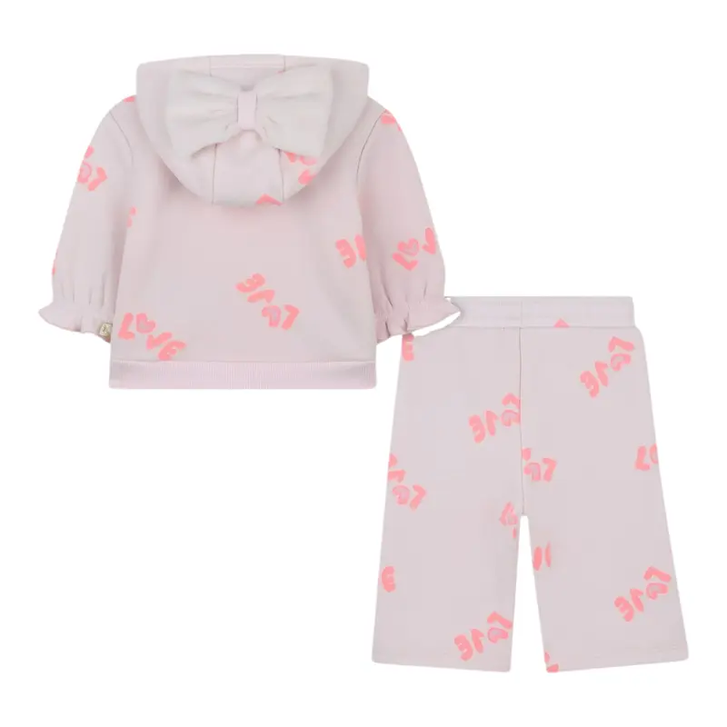 Billieblush Completo 2 Pezzi Felpa-Pantalone tinta unita Rosa per Neonata