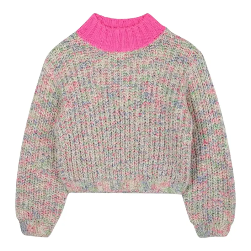Billieblush Maglia Girocollo In Contrasto Multicolor per Bambina