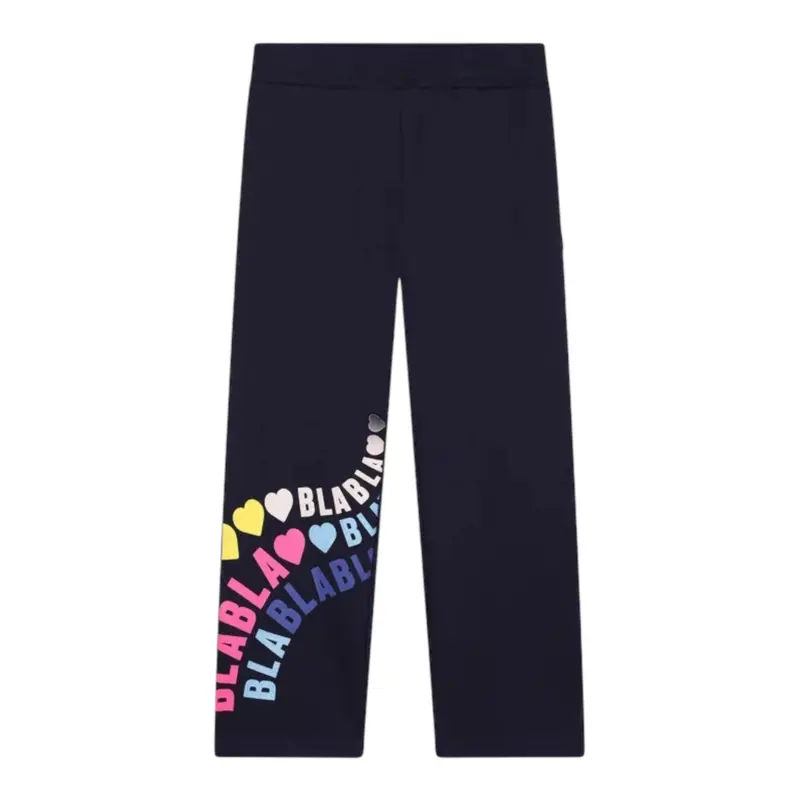 Billieblush Pantalone Modello Tuta tinta unita con Stampa Blu per Neonata
