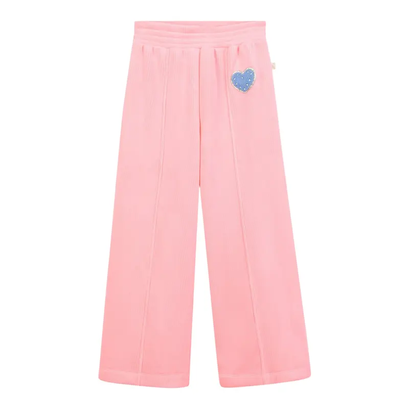Billieblush Pantalone tinta unita Modello A Palazzo Rosa Fluo per Bambina
