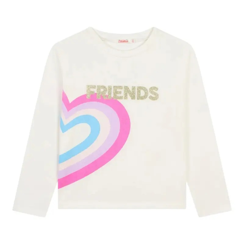 Billieblush Shirt tinta unita con Stampa Panna per Bambina