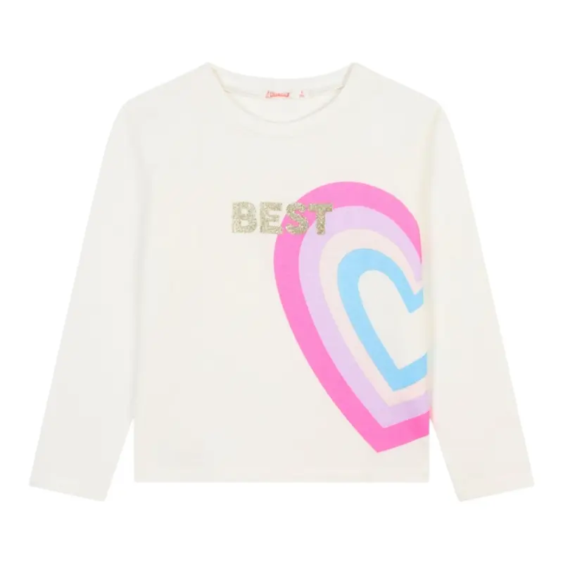 Billieblush Shirt tinta unita con Stampa Panna per Neonata