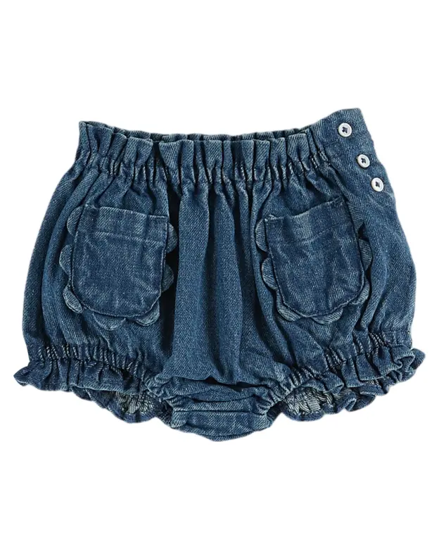 BLOOMER VELOURS POCHES FLEURS