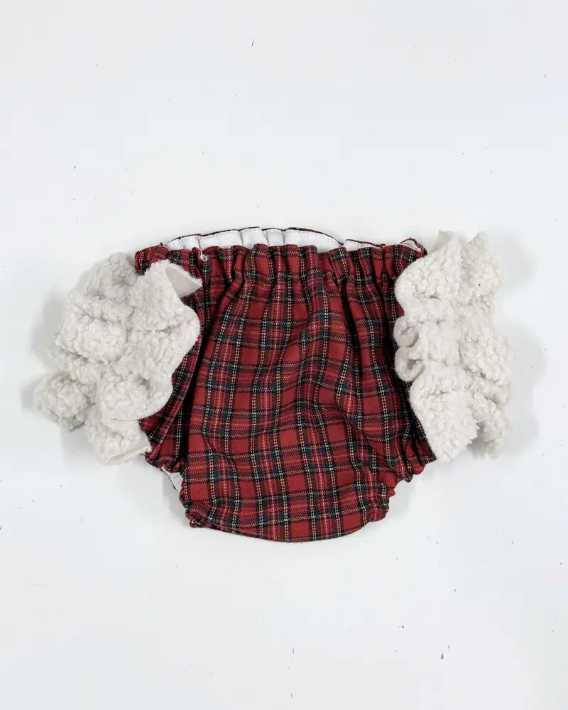 Bloomers tartan e rouches boucle