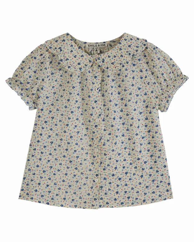 BLOUSE COL FLEURS