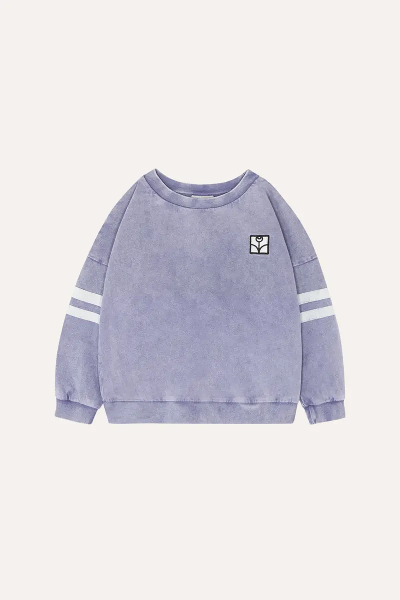 Blue Washed Oversized Kids Sweatshirt