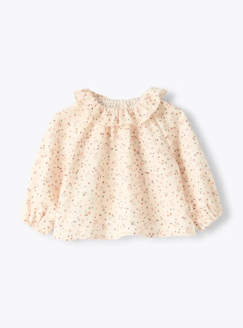 BLUSA PER NEONATA CON FIORELLINI TEDDY&MINOU