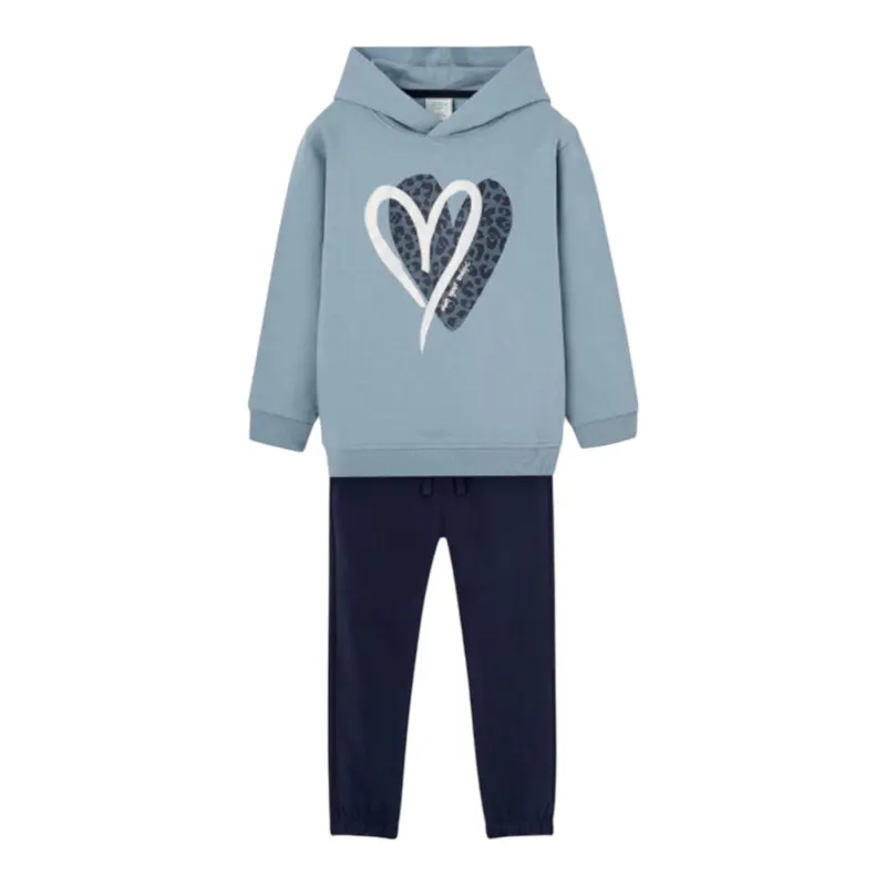 Boboli Completo 2 Pezzi Felpa-Leggins Azzurro per Bambina