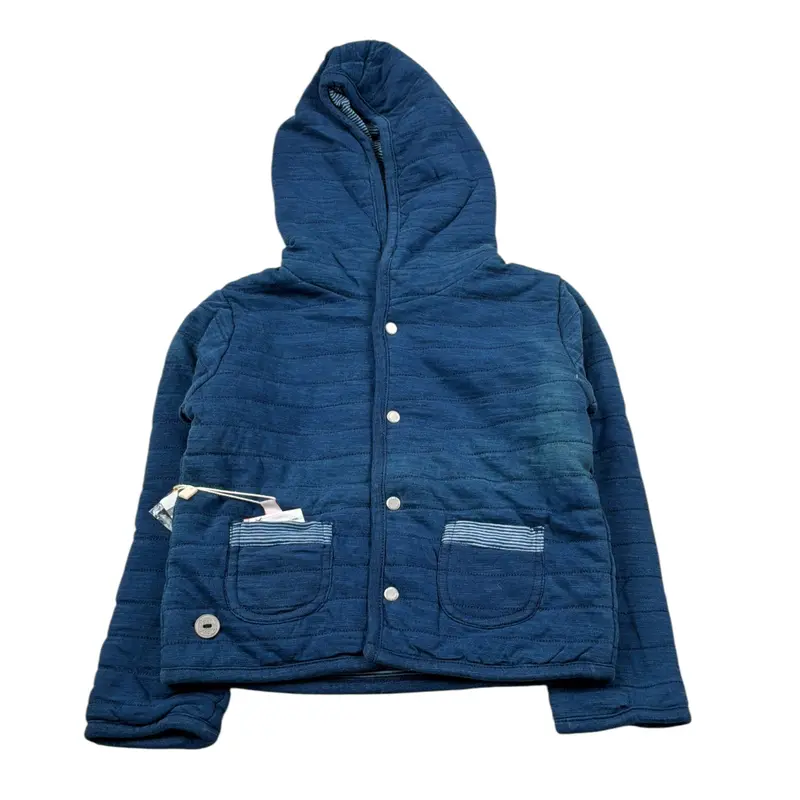 Boboli Giubbino Tinta Jnit con Cappuccio Blu per Neonato