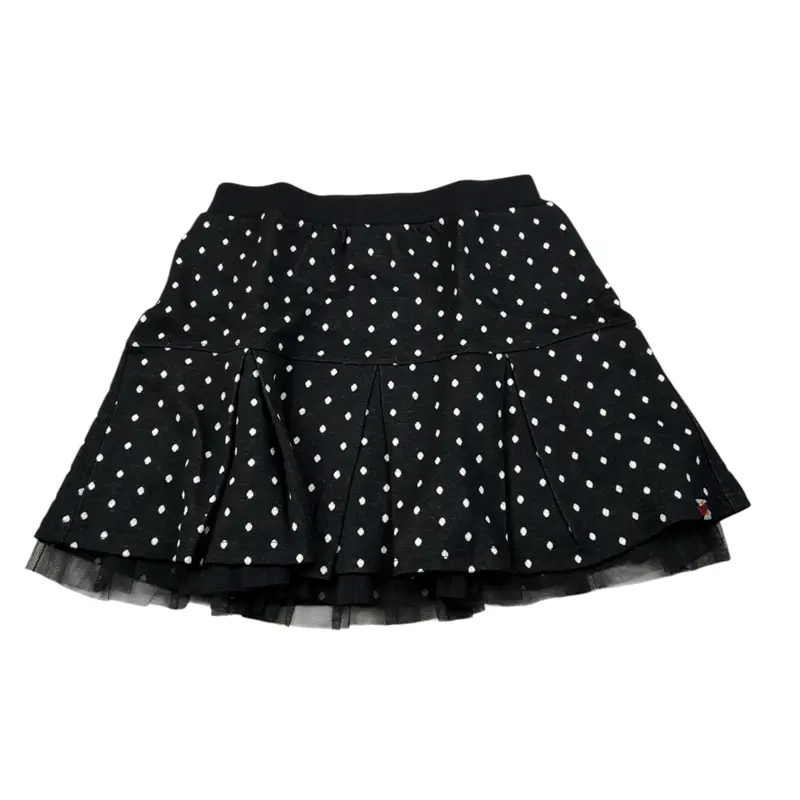 Boboli Gonna tinta unita Fantasia A Pois Nero per Bambina