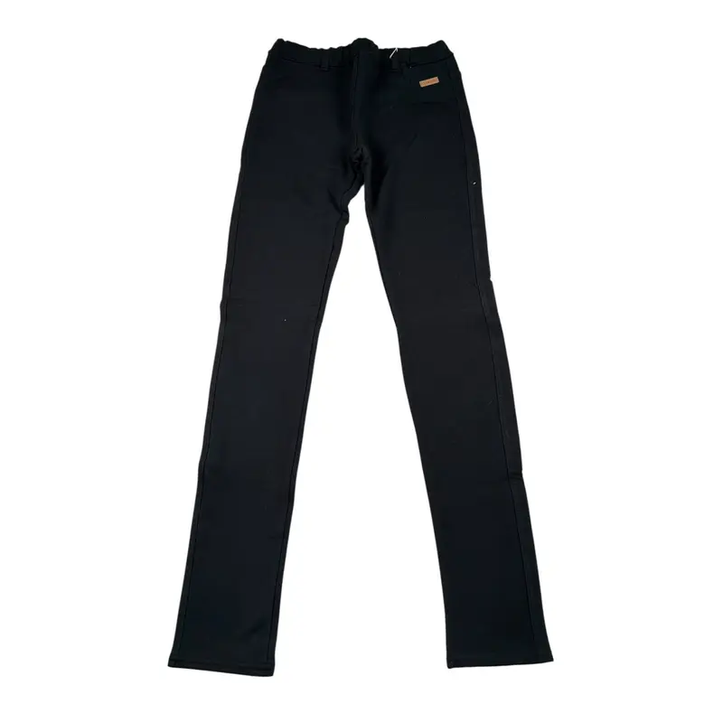 Boboli Pantalone tinta unita con Elastico In Vita Nero per Bambina