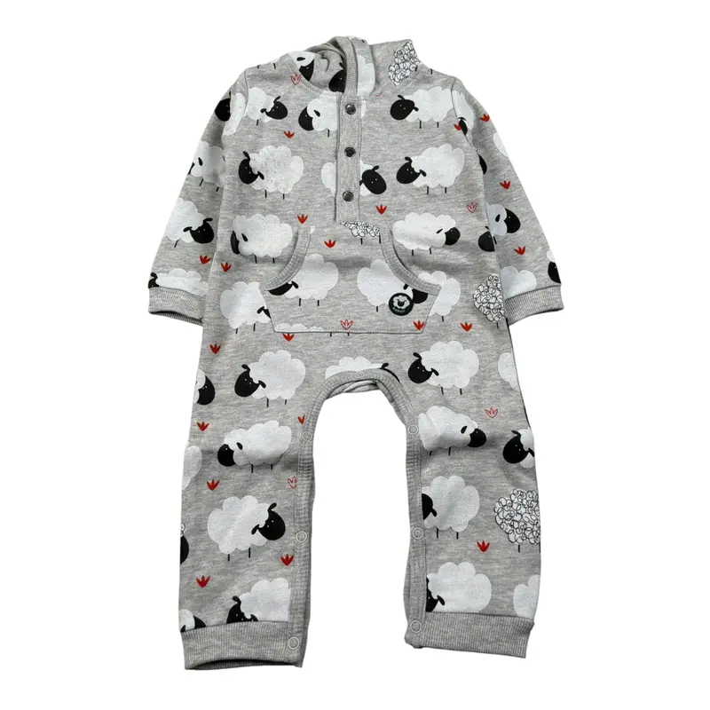 Boboli Tutina Manica Lunga tinta unita Grigio per Neonato