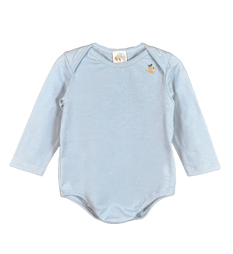 Body in cotone biologico - Celeste
