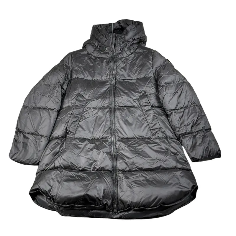 Bomboogie Giubbino tinta unita con Cappuccio Nero per Bambina